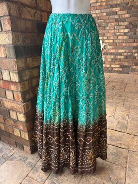 Boston Proper 100% silk maxi skirt; XS